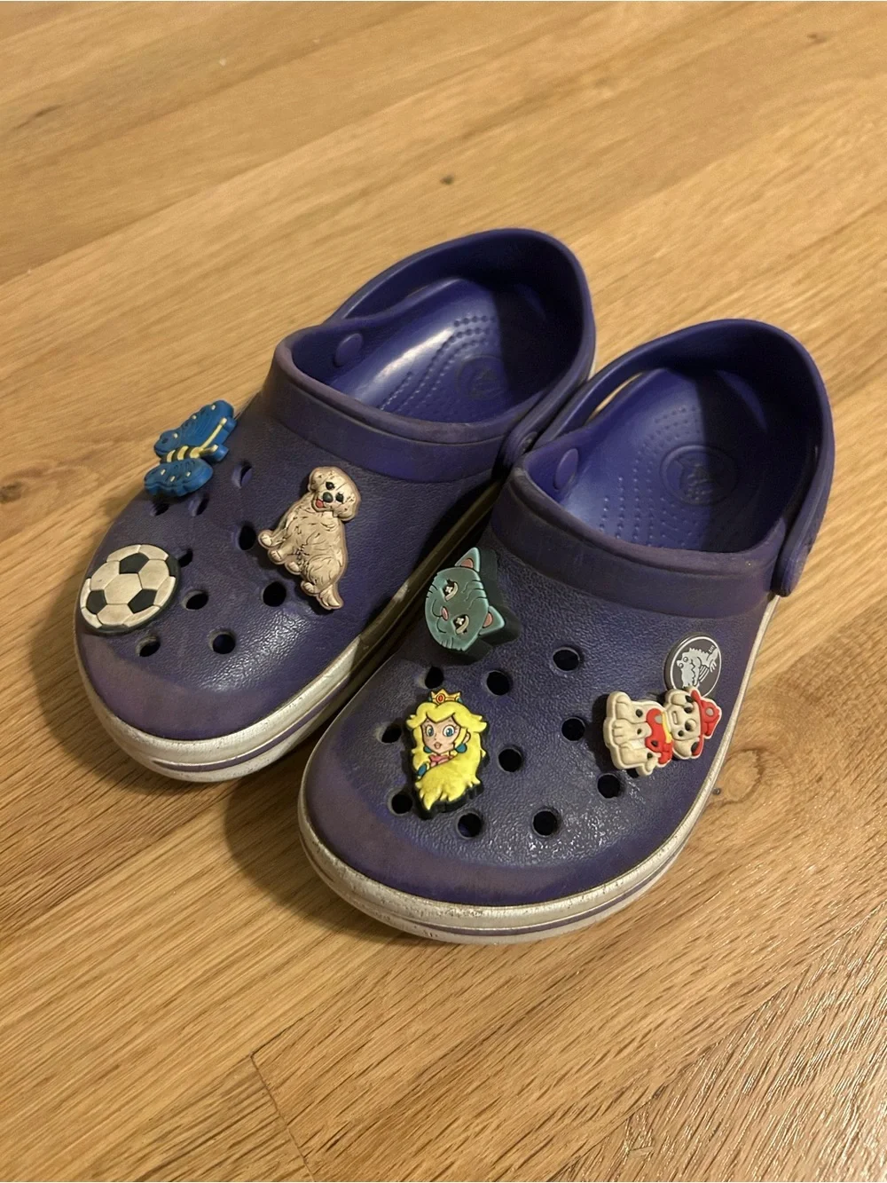 CROCS Kids Purple Slip-On Clogs with Fun Charms